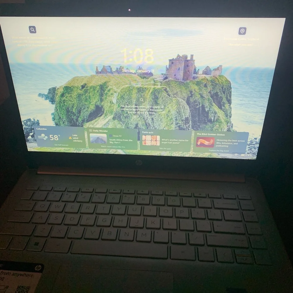 HP Sleek Silver Laptop